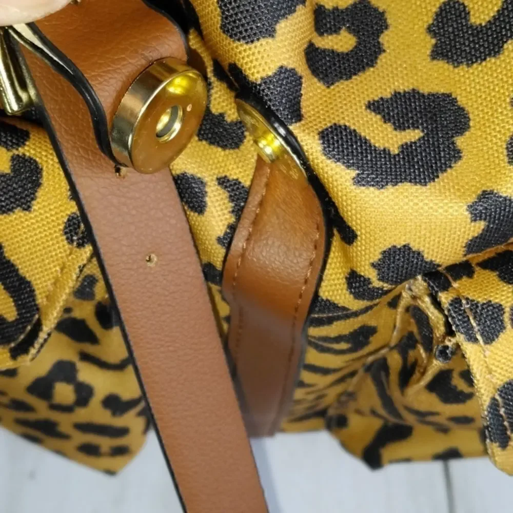 Cargo Cheetah Print Backpack Bag Purse